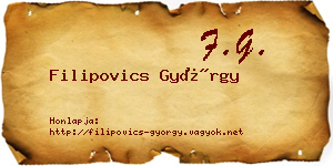 Filipovics György névjegykártya